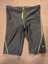 Speedo Men's Relaunch Splice Jammer - 32" Waist Medium - Gray / Neon Green