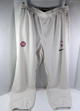 2022-23 Detroit Pistons Team Issued White Travel Sweat Pants Nike 027 XL 160S