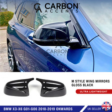 BMW X3 G01, X4 G02, X5 G05 - Gloss Black Wing Mirror Cover Cap Horn M-Style 19+