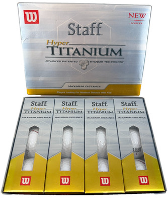 Vintage Wilson Staff Hyper Titanium Golf Balls 1 Dozen 12 Ball Box New 2000 USA