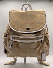 COACH KHAKI SIGNATURE KYRA DAISY BACKPACK SHOULDER BAG 16556  display picture 1
