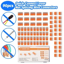 90Pcs For Wago 221 Lever Nuts Compact Splicing Wire Connectors - 2/3/5 Terminal