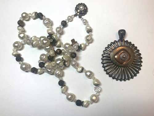 Lote Mixto 40 Piezas De Colección a Ahora Bisutería Desgaste Artesanía Reparación en Joyero - Imagen 11 de 22