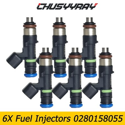 6X Fuel Injectors 0280158055 FOR  Mustang Explorer Mazda 4.0L V6 06-10