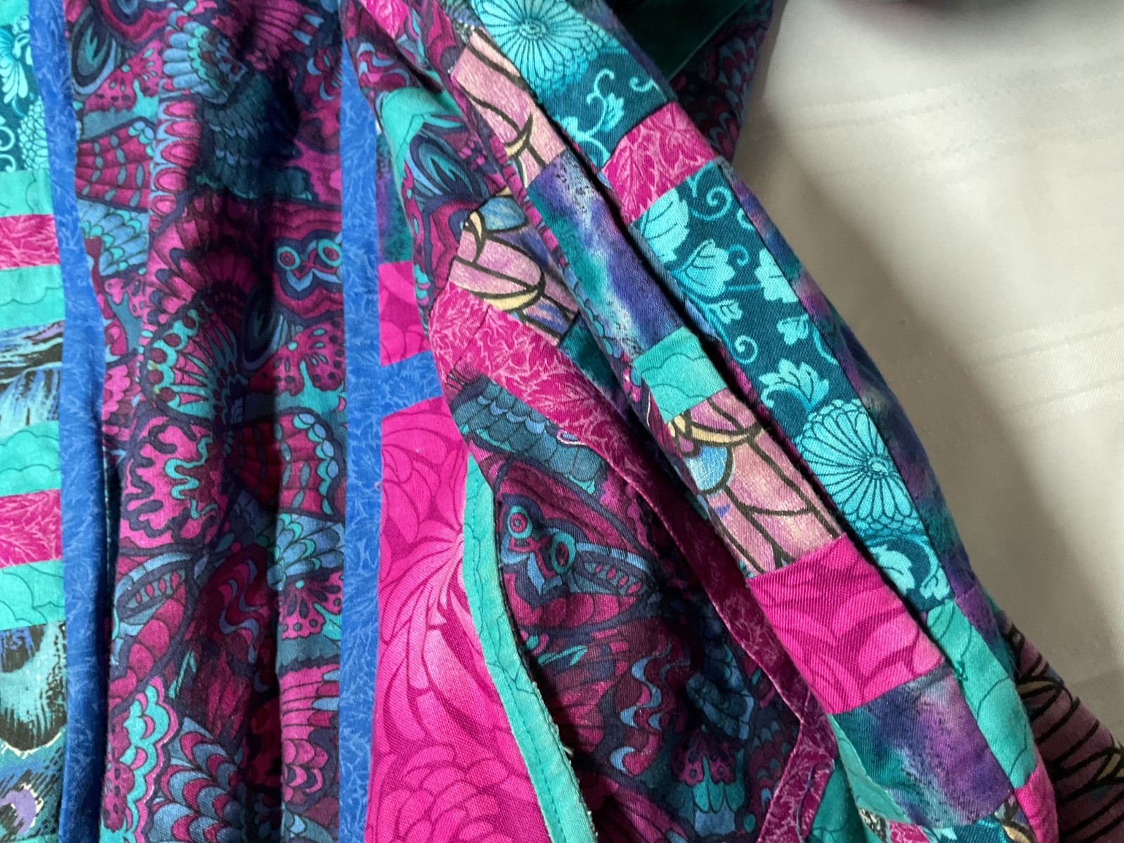 Jacket Women’s Large Multicolored Patchwork Dolma… - image 8