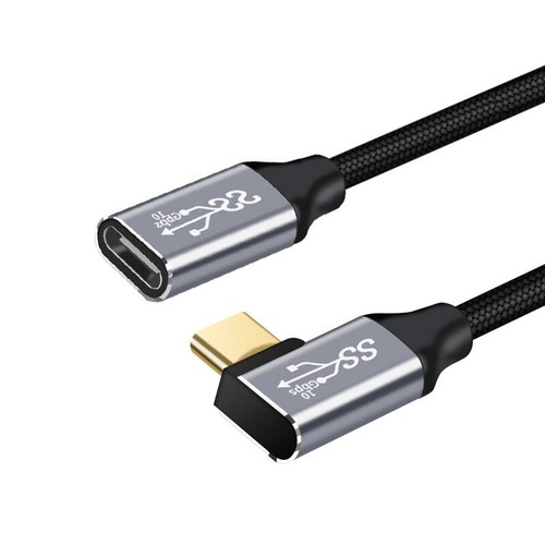 Cable de extensión de codo USB3.2 USB tipo C 4K 10 Gbps PD100W macho a hembra - Imagen 10 de 19