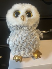 TY Beanie Boos - OWLETTE the OWL (Glitter Eyes) (Medium 9 inch) - MWMTs Boo Toy