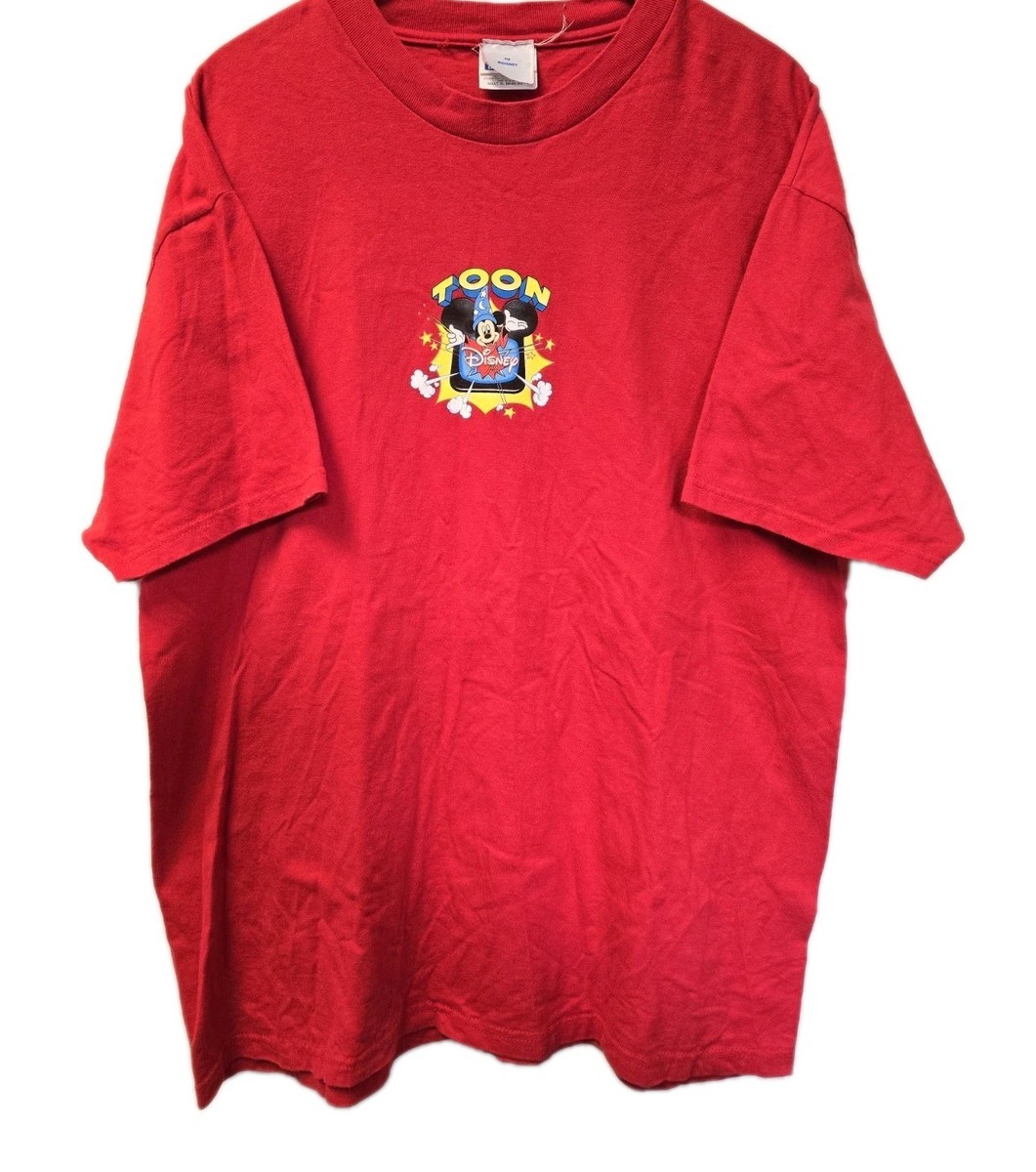 Vtg Toon Disney Promo T Shirt XL Cartoons TV Channel Mickey Mouse