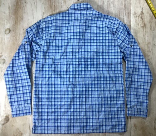 Camicia da pesca Orvis blu a quadri manica lunga con bottoni uomo media Gorpcore - Foto 2 di 10