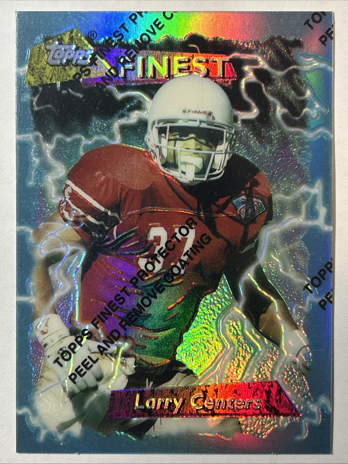 1995 Topps Finest Refractor, Larry Centers, Card #25, Arizona Cardinals