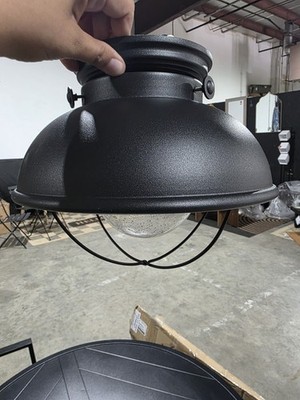 Generation Lighting Sebring Transitional 1-Light Ceiling Flush Mount Black