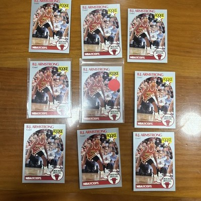 1990-91 NBA Hoops - B.J. Armstrong #60 (RC) Lot Of 9