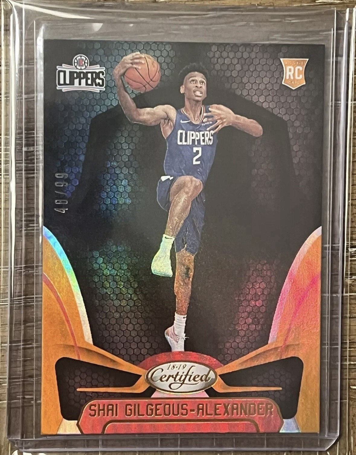 2018-19 Panini Certified - Mirror Orange #161 Shai Gilgeous-Alexander /99 (RC)