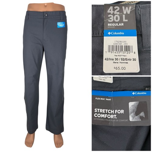 columbia-mens-42-x-30-pants-sportswear-flex-roc-flat-front-utility