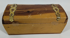 Handmade Wooden Box Treasure Trinket Keepsake Storage Containter 9.5 x 4.5 x 3.5