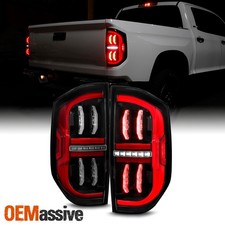 For 2014-2021 Toyota Tundra Led Drl Black Tail Lights Pair W Sequential Signal For 2014-2021 Toyota Tundra Led Drl Black Tail Lights Pair W Sequential Signal