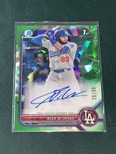 2022 Bowman Chrome SAPPHIRE Alex De Jesus GREEN /99 AUTOGRAPH