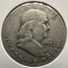 1952 D Denver Mint Franklin Half Dollar 90% Silver Circulated
