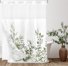 Tititex Olive Green Eucalyptus Leaves Shower Curtain 72x72 Inch