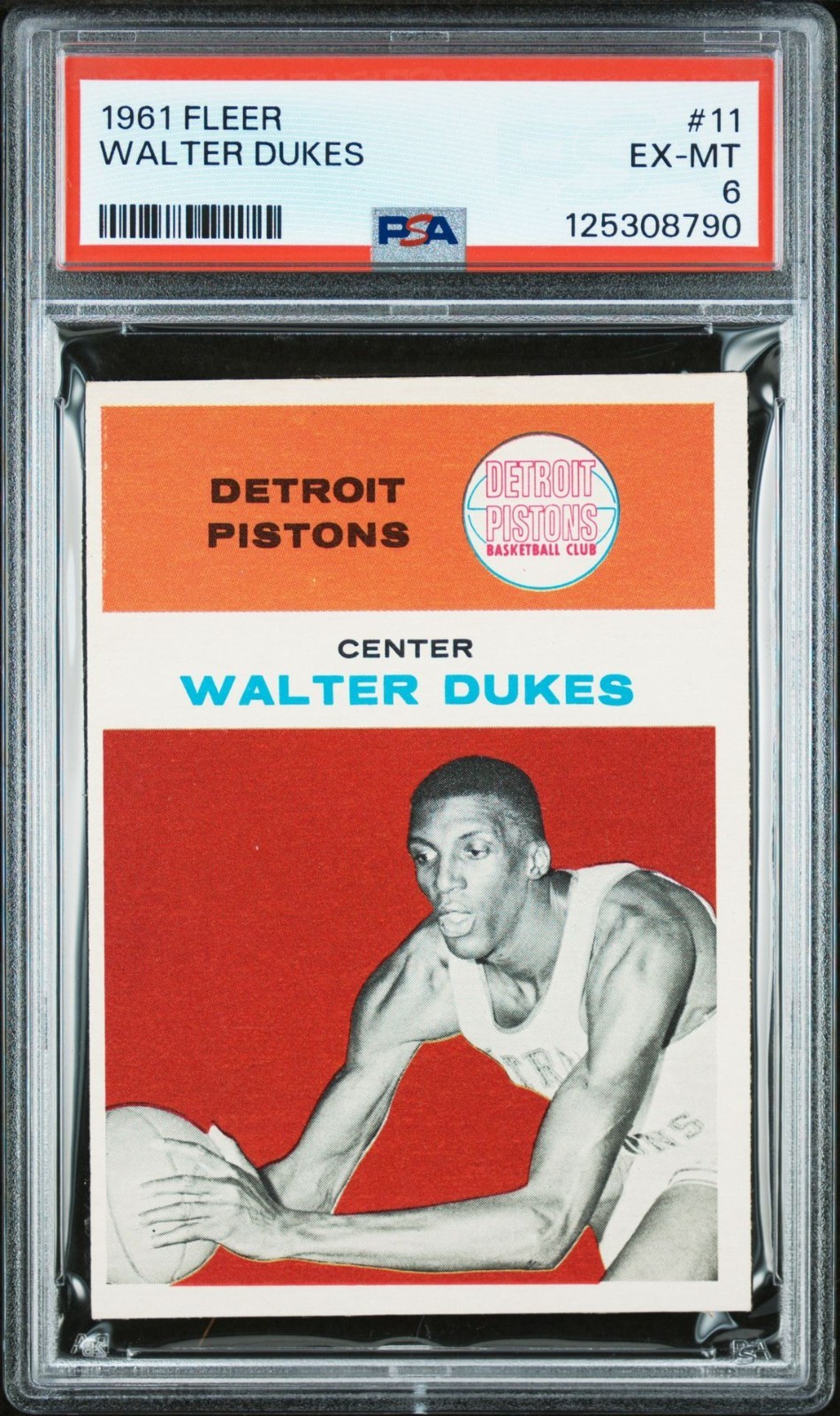 1961 Fleer Basketball #11 Walter Dukes PSA 6