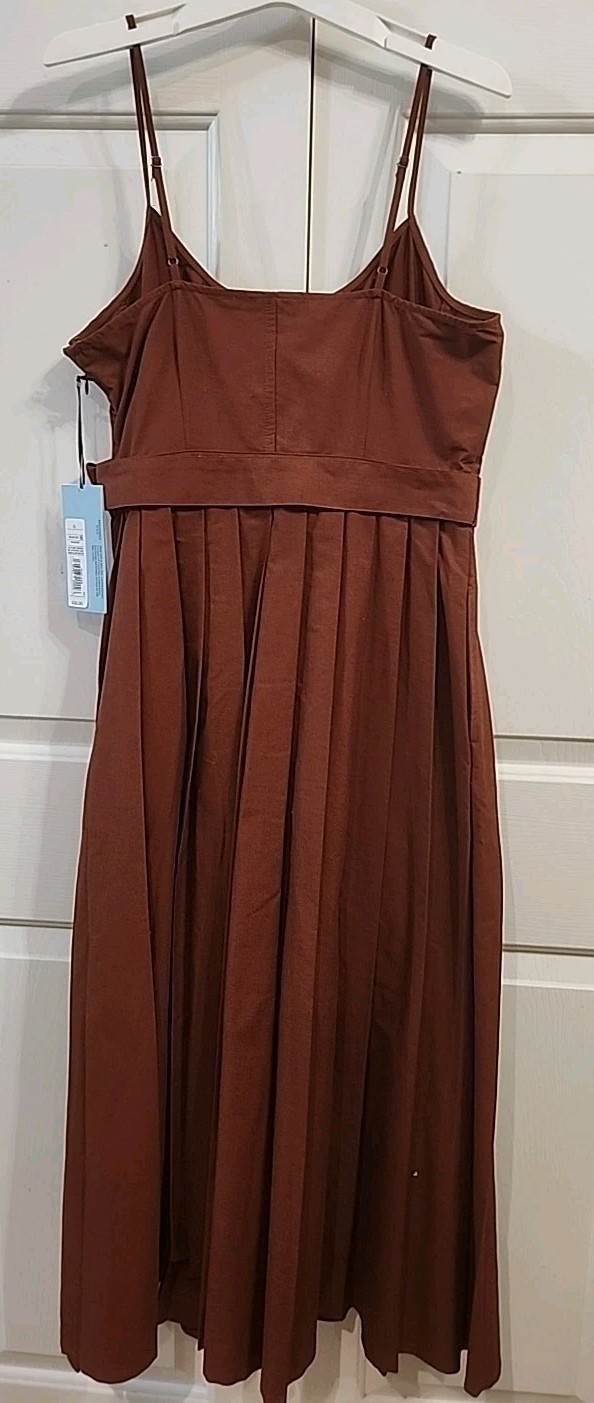 FUTURE COLLECTIVE Reese Blutstein Women's Spaghetti Strap Pleated Maxi Dress SZ8