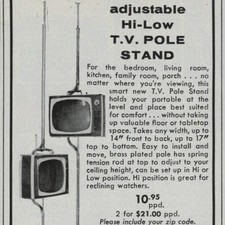 Adjustable TV Pole 1968 Print Ad Retro 1960s ...