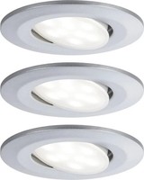 Paulmann Led Einbauleuchte Set Calla Chrom Matt Schwenkbar Ø 9 Cm Deckenlampen