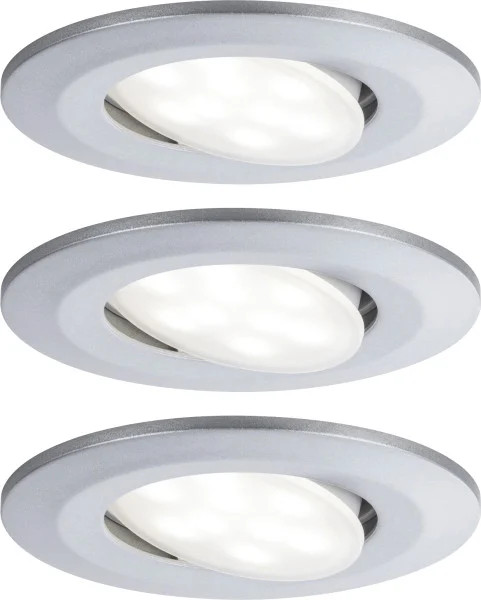 Paulmann Led Einbauleuchte Set Calla Chrom Matt Schwenkbar Ø 9 Cm Deckenlampen-image