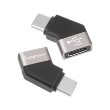 USB Type C 3.1 Extension Adapter 2Pack,45 Degree 2 Pack, C Male to Female
