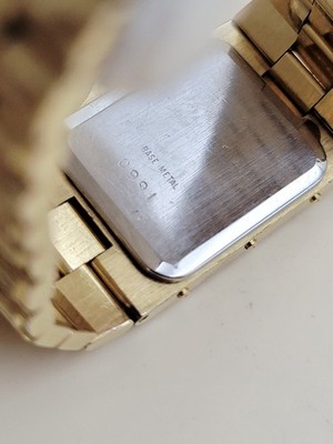 Vintage Longines QWR Diamond Tank Watch MZ 5704 Gold Bark Finish