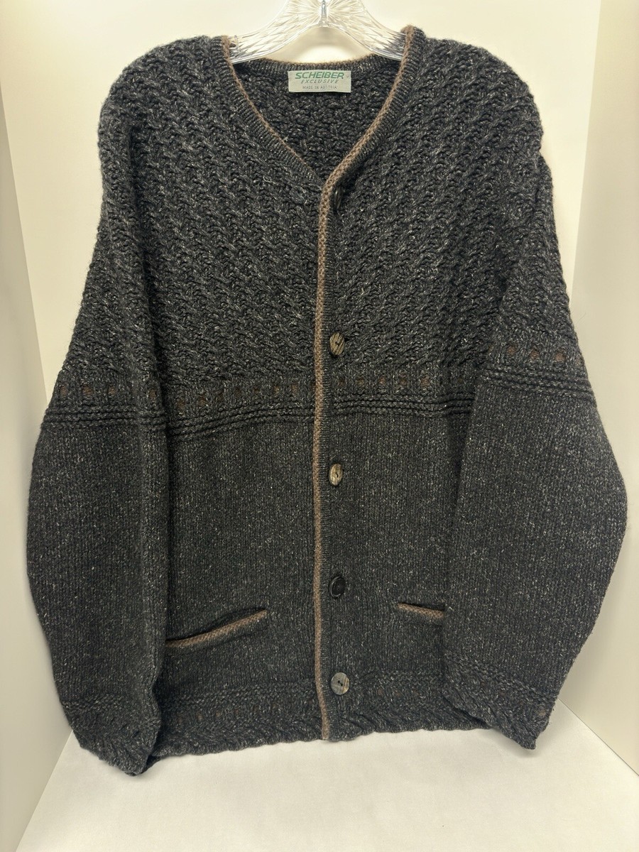 Scheiber Exclusive-Dad Cardigan Sweater Men's 54 XL Thick Scheiber Exclusive-Dad Cardigan Sweater Men's 54 XL Thick