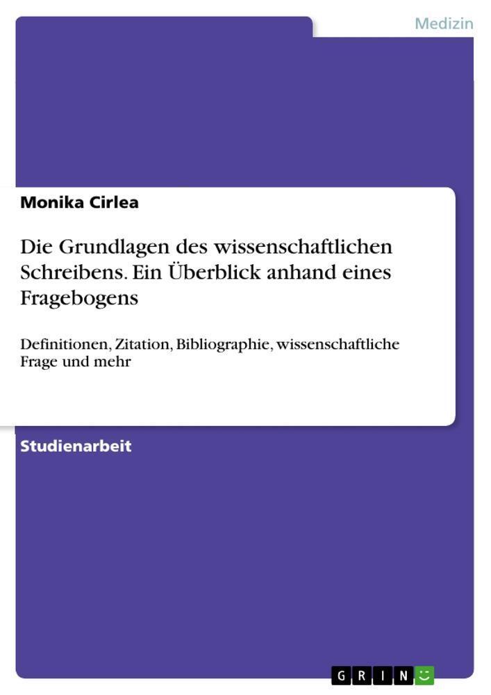 Thumbnail - Die Grundlagen Des Wissenschaftlichen Schreibens. Ein Überblick Anhand
