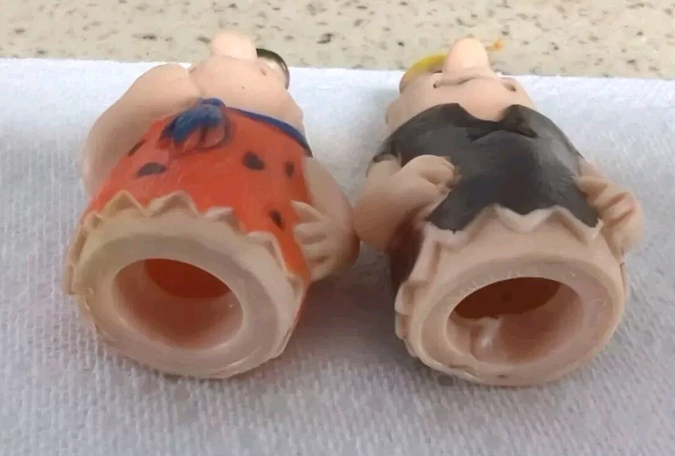 Antiguo Vintage 1972 Barney Rubble Fred Flintstone The Flintstones Finger Puppets Foto 2 de 4