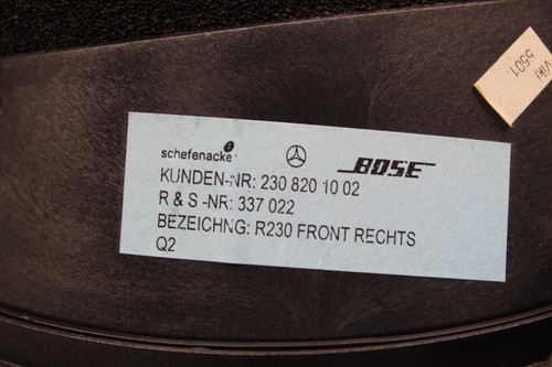 03-08 Mercedes R230 SL500 SL55 Door Audio Speaker Bose Right Passenger Side OEM - Picture 5 of 14