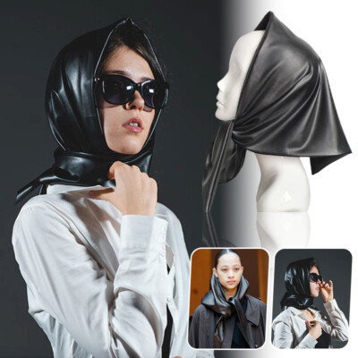 Triangle Scarf Fashion Headband  Scarf Long Shawl For Styling Match PU Leather