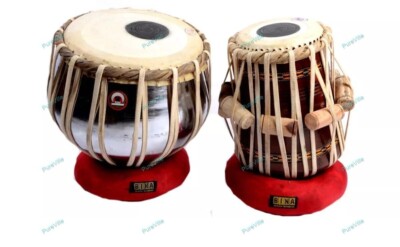 Bina Tabla Paar Nr. 48 Messing Bayan, Sheesham Holz Dayan Musikinstrument