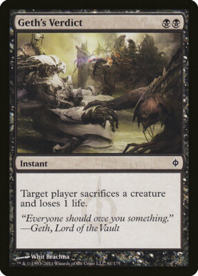 4x Geth's Verdict NPH #061 MTG Magic English NM/Unplay common C card