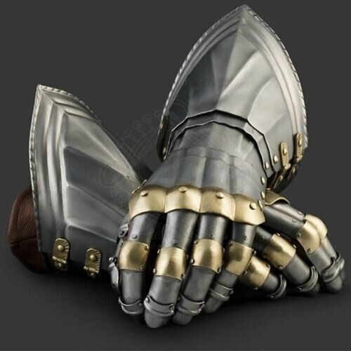 Medieval Knight Gauntlets Gothic Gauntlet Gloves SCA Cosplay Best Halloween Gi - Picture 1 of 4