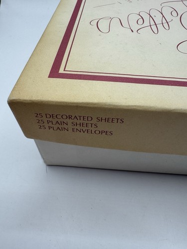 Vintage Hallmark Stationary Lots of Letters ST103-4 Pink Rose 50 Sheets 25 Env - Picture 6 of 9