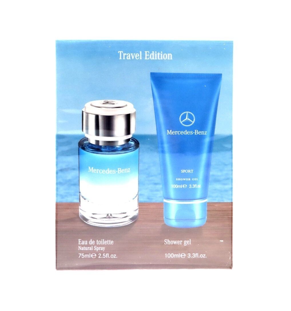 Mercedes Benz Men Sport 75ml EDT Spray, 100ml Duschgel - Geschenkset