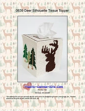 Deer Silhouette Tissue Topper-Plastic Canvas Pattern or Kit