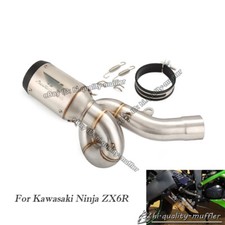 For Kawasaki Ninja Zx6r Zx636 2009-2023 Exhaust Link Pipe Carbon Fiber Muffler For Kawasaki Ninja Zx6r Zx636 2009-2023 Exhaust Link Pipe Carbon Fiber Muffler
