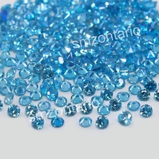 1.90 MM Round Brilliant Cut VVS1 Fancy Blue Color Diamond 10 Pcs Wholesale Lot