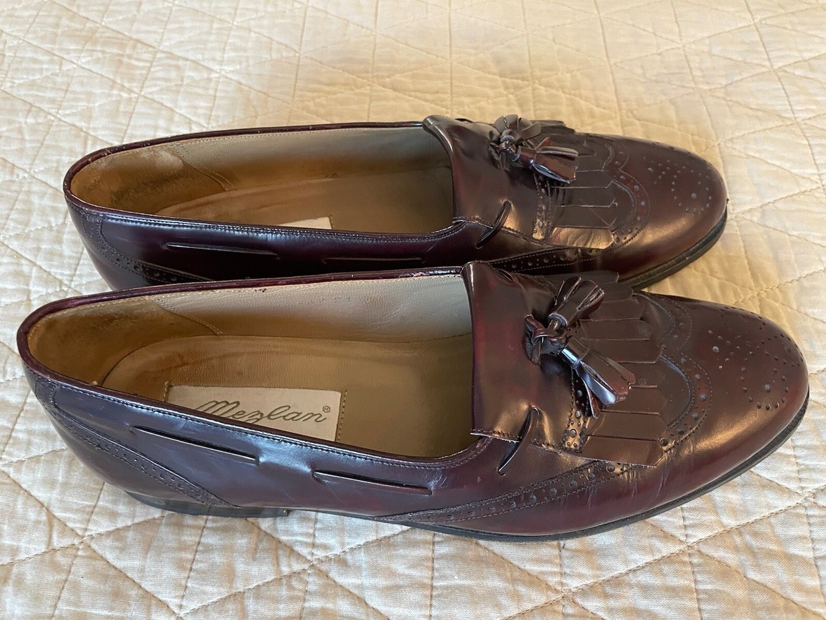 Mezlan Made in Italy Antonio Cordovan Kiltie Tassel Loafers  display picture 1