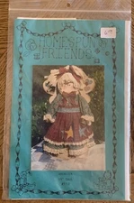 1993 Homespun Friends Angelica 15" tall doll sewing pattern uncut