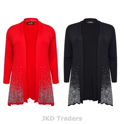 plus size sequin cardigan
