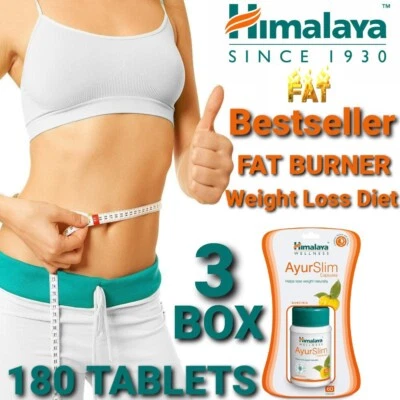 HIMALAYA HERBALS NEW FORMULA Himalaya 3 Box 180 Capsules Ayurslim Wellness Fat Burner