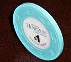 Old $1 HORIZON Casino Poker Chip Vintage Antique H/C Mold Lake Tahoe NV 1990 VG — photo 4
