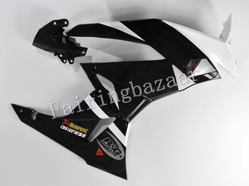 Kit de carenado de carrocería ZX6R 2009 2010 2011 2012 negro blanco ABS inyección - Imagen 4 de 6