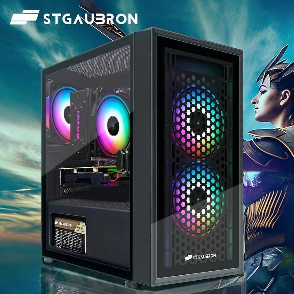 STGAuborn Gaming Pc Computer Desktop Rx550 4GB, Intel I7 Xeon E5, 16GB Of Ram  - Image 4 of 4